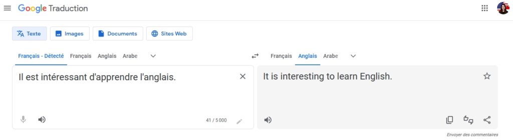 traducteur anglais Google Traduction