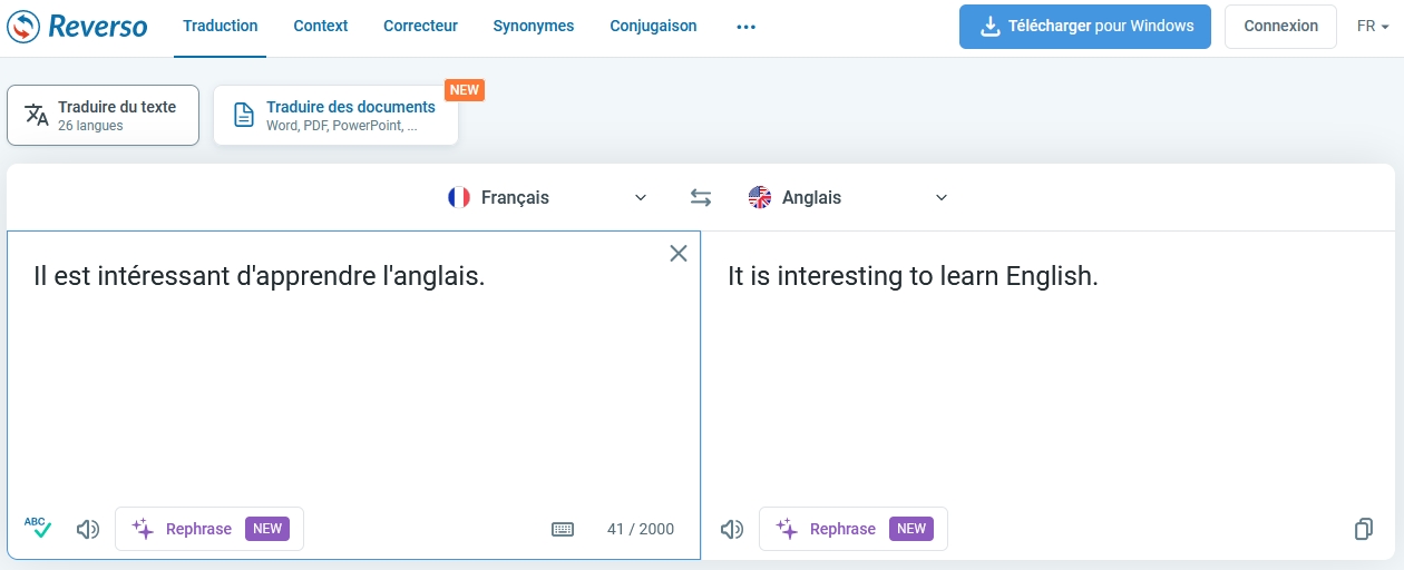 Quel est le meilleur traducteur anglais gratuit en ligne