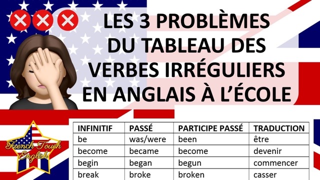 Les 3 problèmes du tableau des verbes irréguliers en anglais